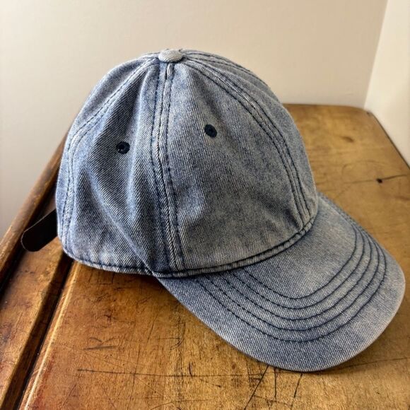 Casual Blue Denim Cap baseball hat adult adjustable preworn - Picture 7 of 10